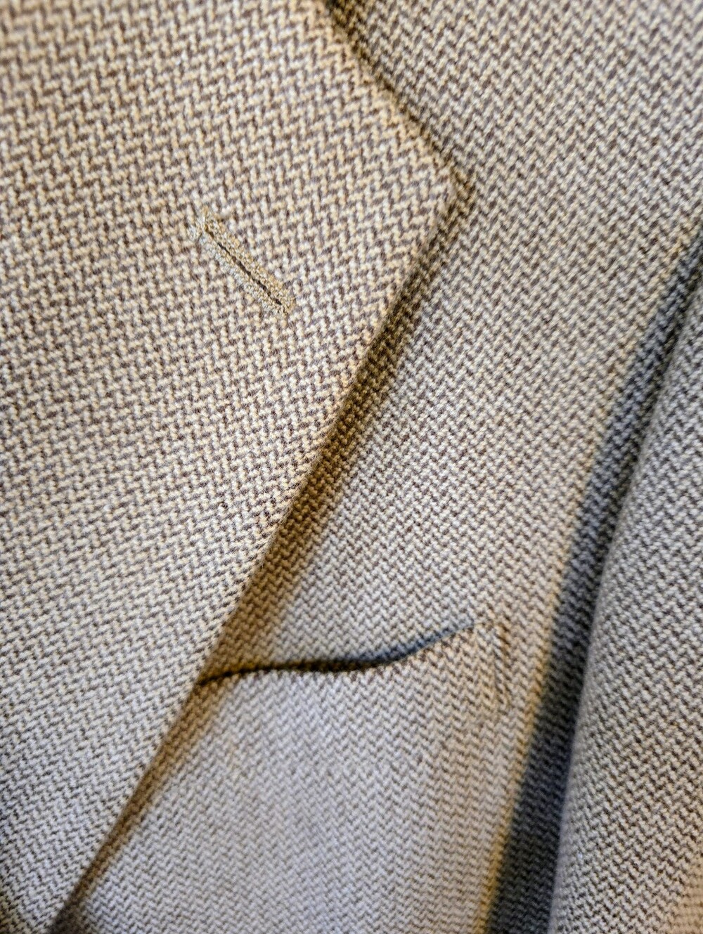 Corbin for Dillards (40R) Tan Ventless Sport Coat - Picture 6 of 7